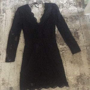 Black lace dress